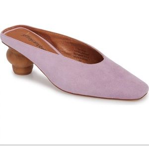 Jeffrey Campbell Cryptic Statement Heel Mule Lilac Purple Suede